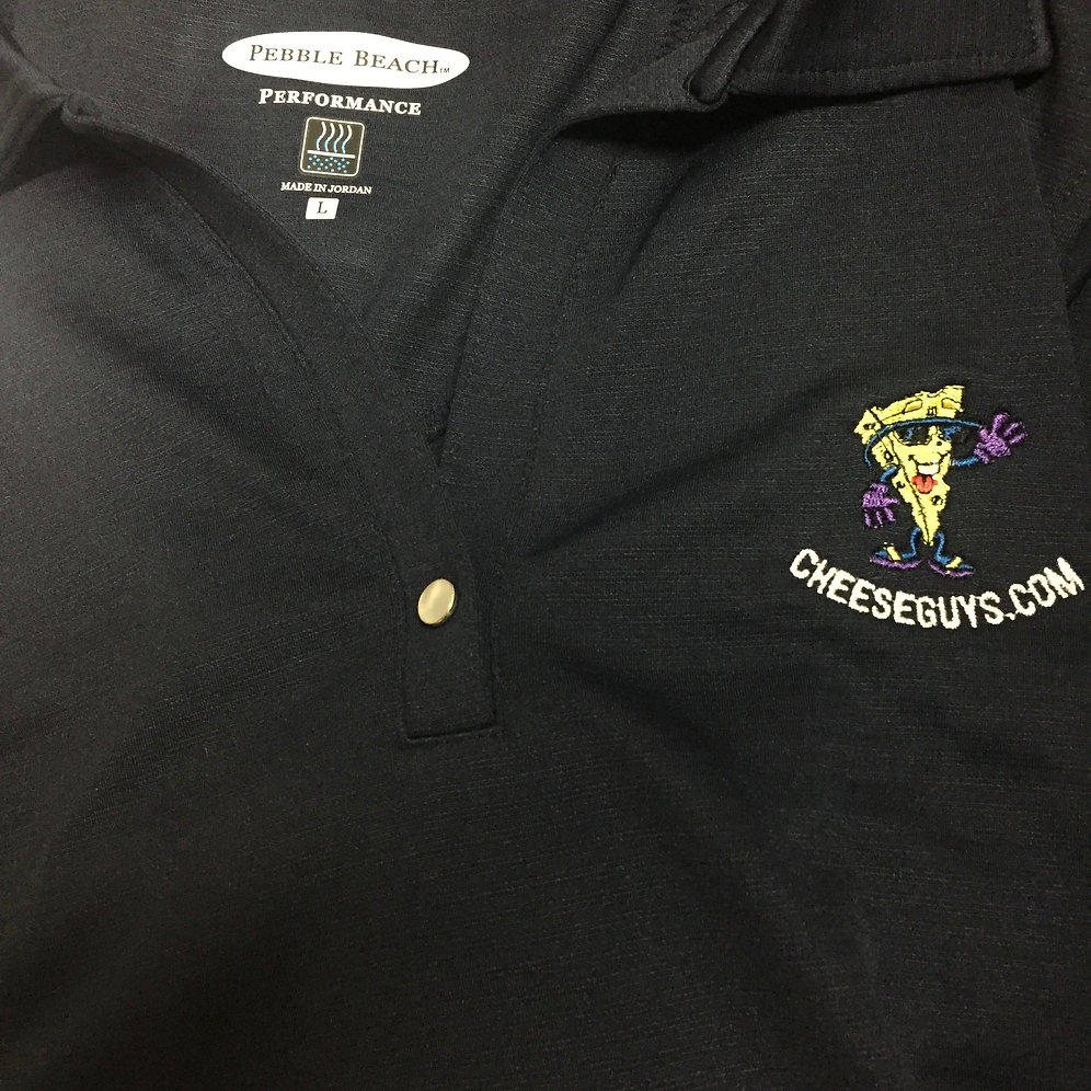Cheese Guy Womens Embroidered Golf Shirt Cheeseguys