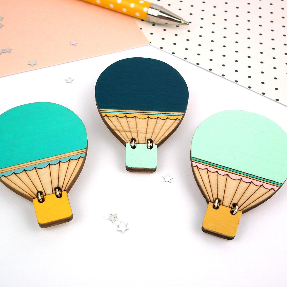 Hot air balloon on sale brooch