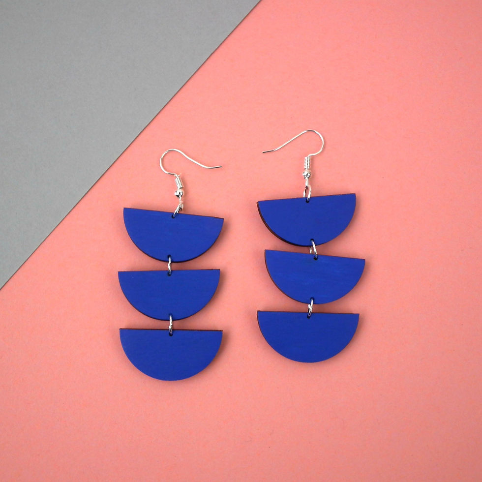 Thumbnail: Demi Semi Circle Drop Earrings