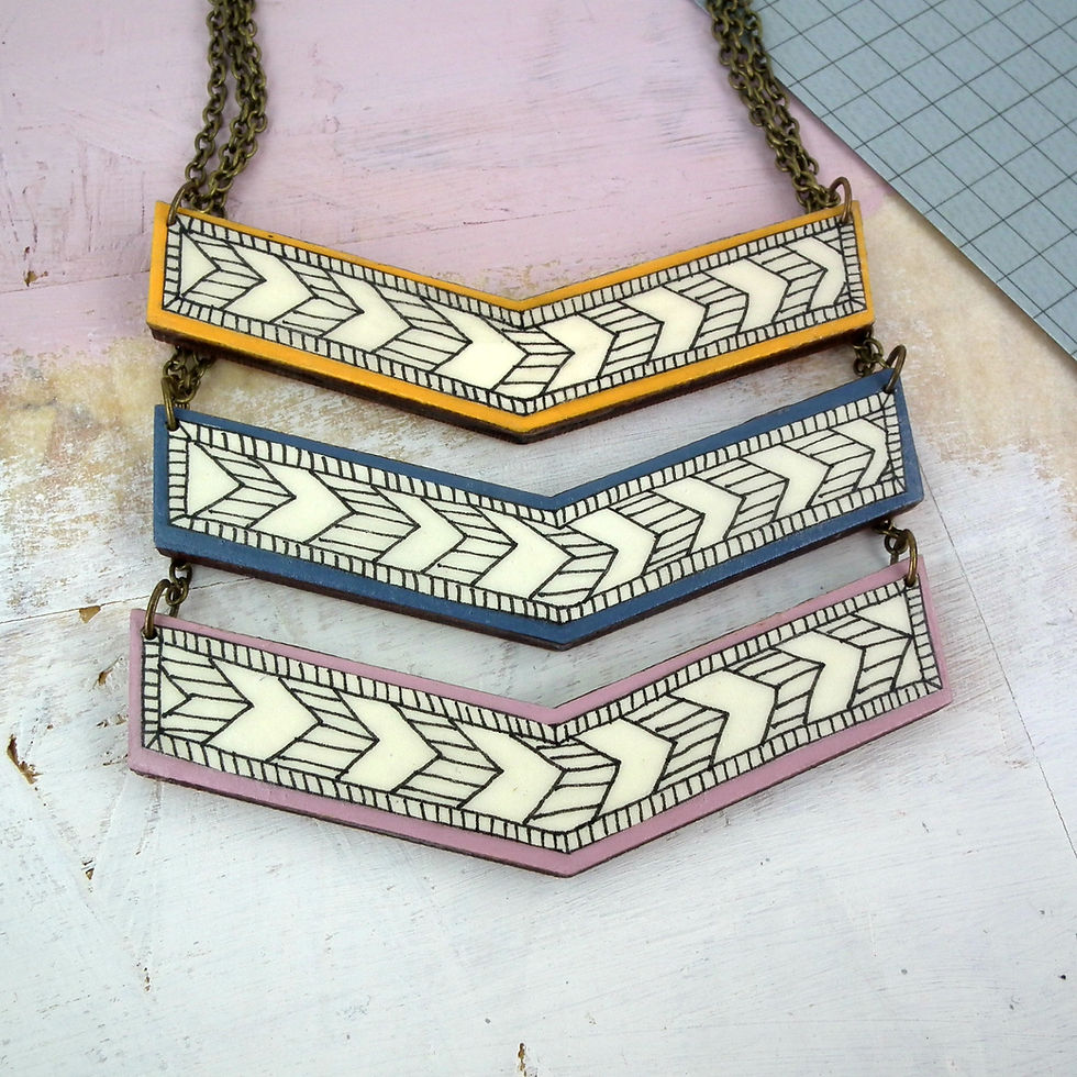 Thumbnail: Illustrated Chevron Necklace