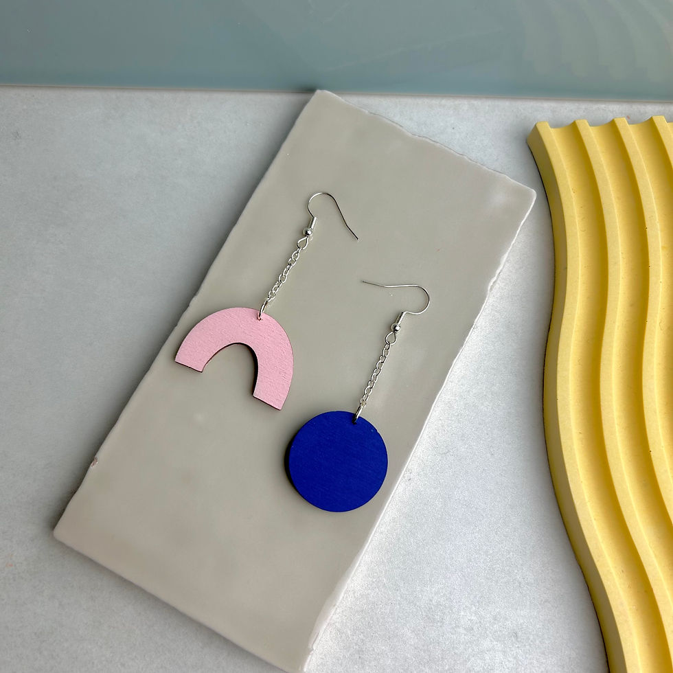 Thumbnail: Mis Match Wooden Earrings
