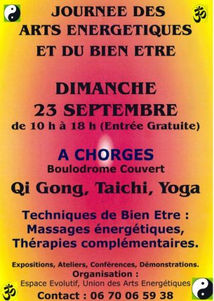 Journée des Arts Energétiques et du Bien-Être -- 23 septembre - Chorges (05)