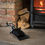 Thumbnail: Silver Brushed Steel Crook Top Hearth Tidy Set