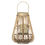 Thumbnail: Medium Peardrop Wicker Lantern With Glass Holder