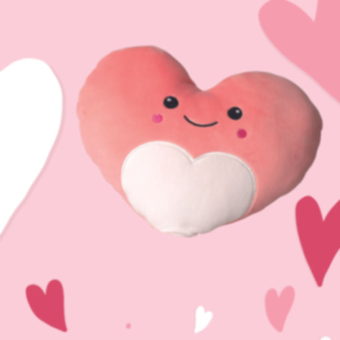Customisable Heart Plushie Lifestyle View