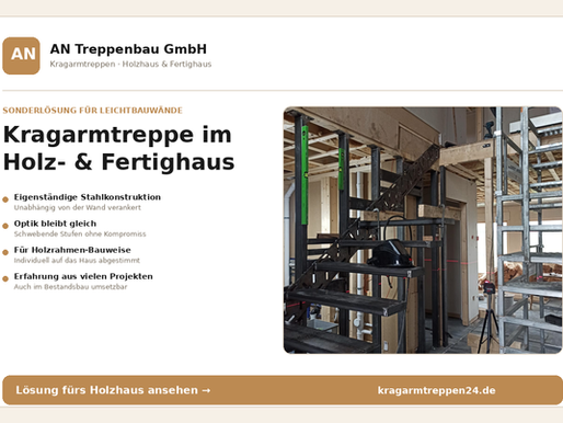 Wandeinspannung, freitragende Treppe, Stahlbetonwand, Kragarmtreppe Mauerwerk, Kragarmtreppe Trockenbau, Wandstärke, Wand-Check, Unterkonstruktion