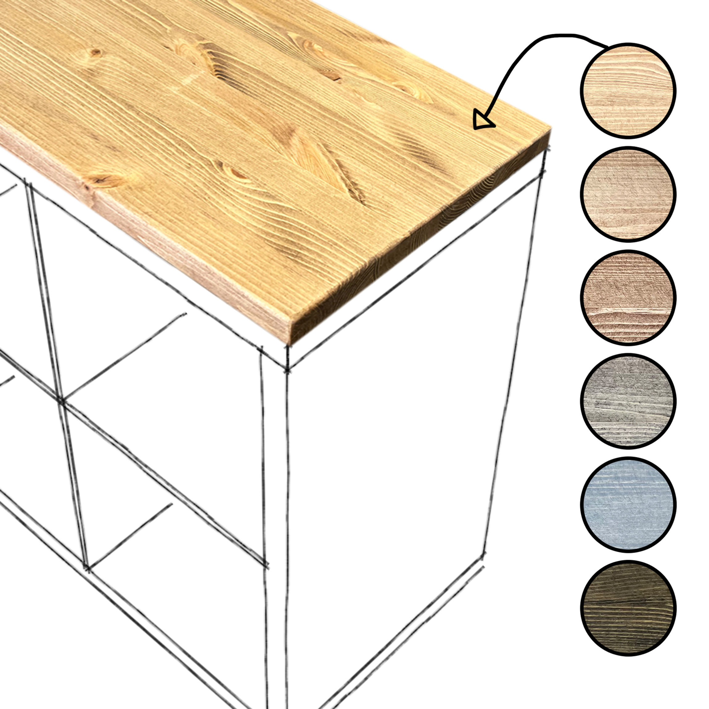 DIY // Solid Pine Top for IKEA Kallax