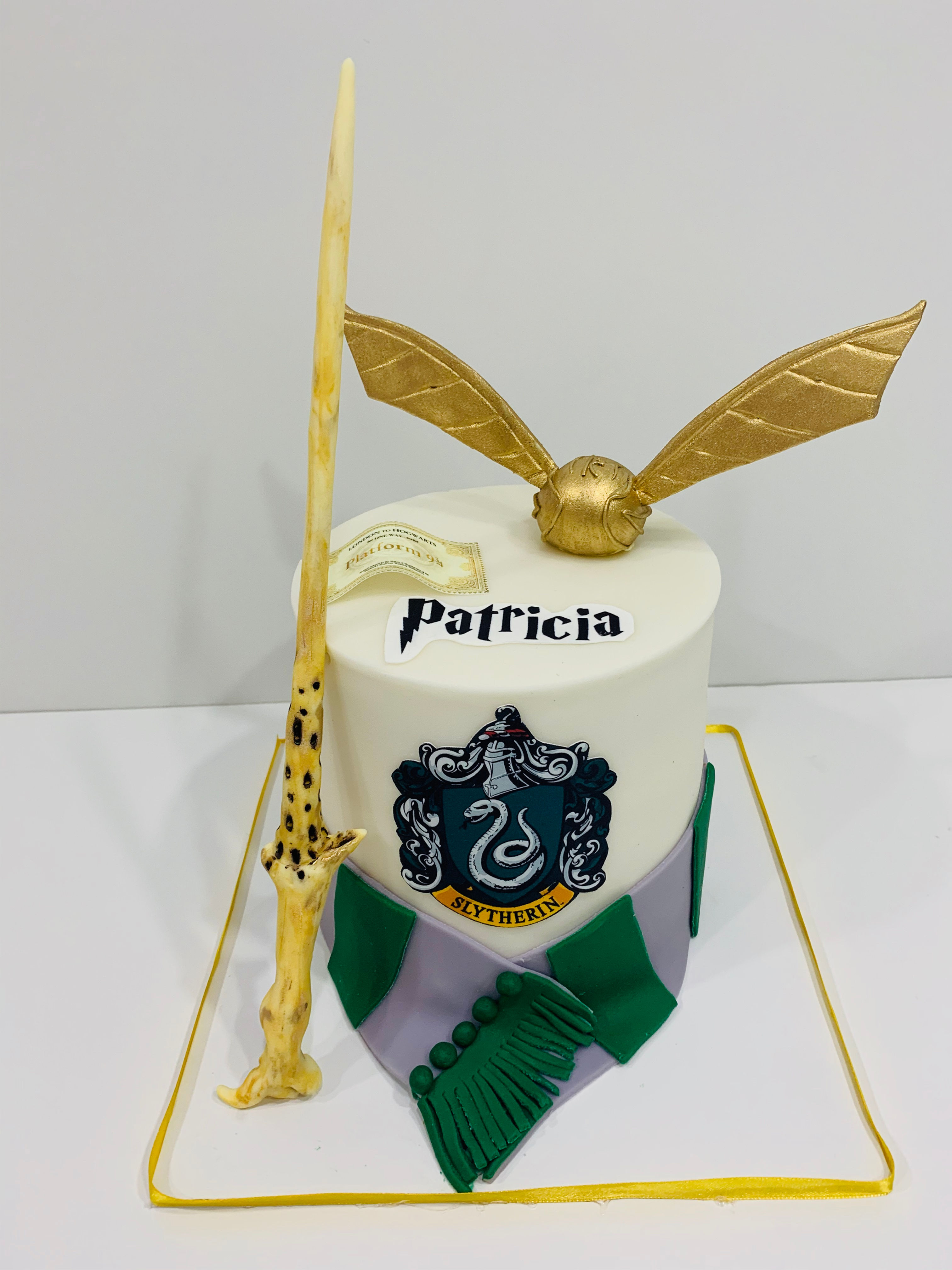 Pastel de Fondant Harry Potter Slytherin