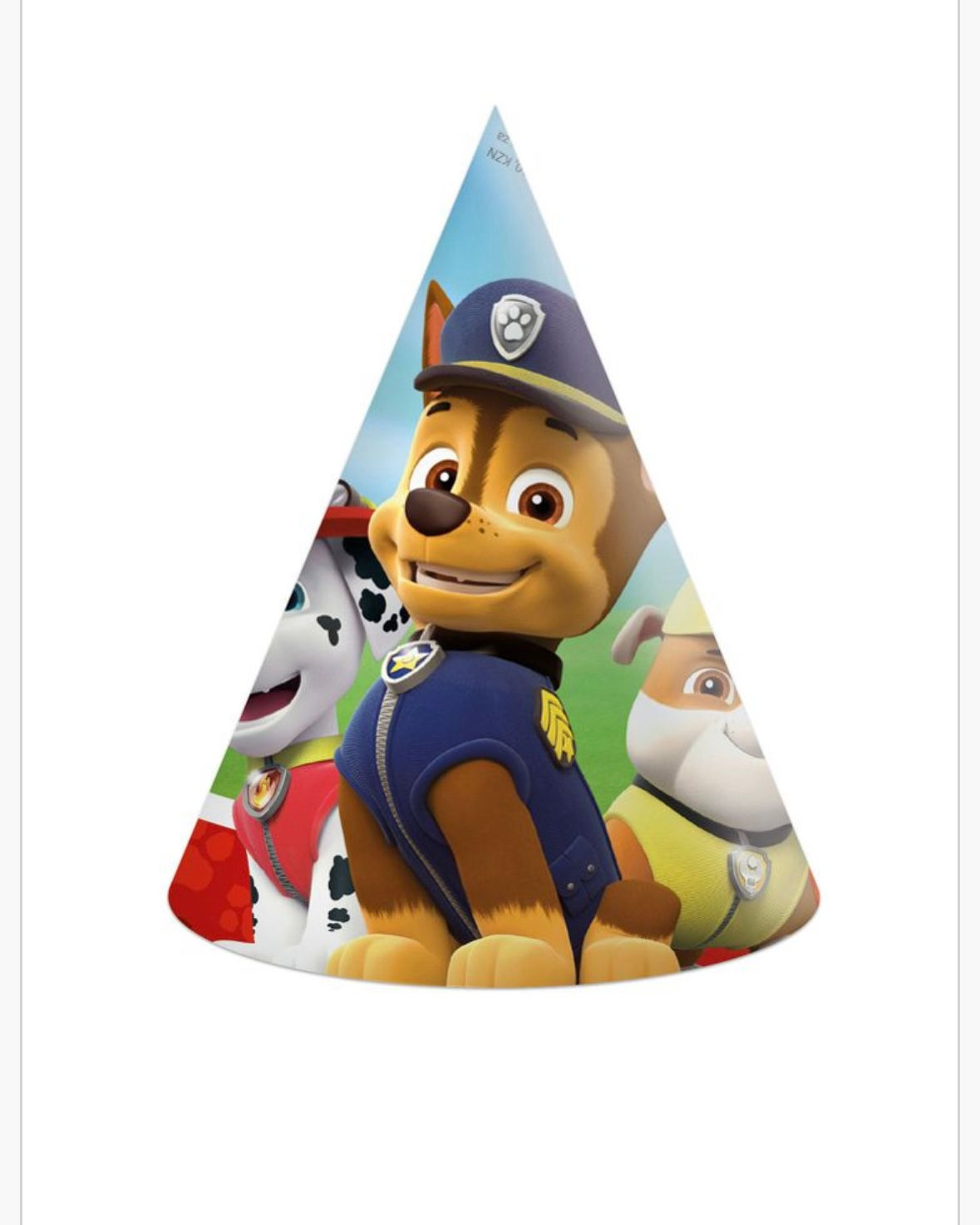 Czapeczki urodzinowe Psi Patrol – Paw Patrol, 6 szt.