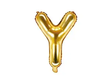 Letter ''Y'' foil balloon, 100cm, gold