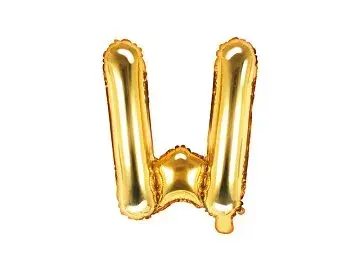 Foil balloon Letter ''W'', 100cm, gold