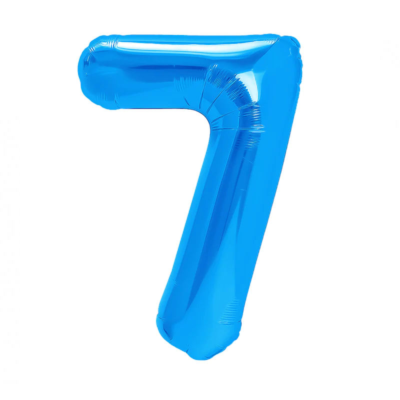 Number 7 light blue XXL 100 cm