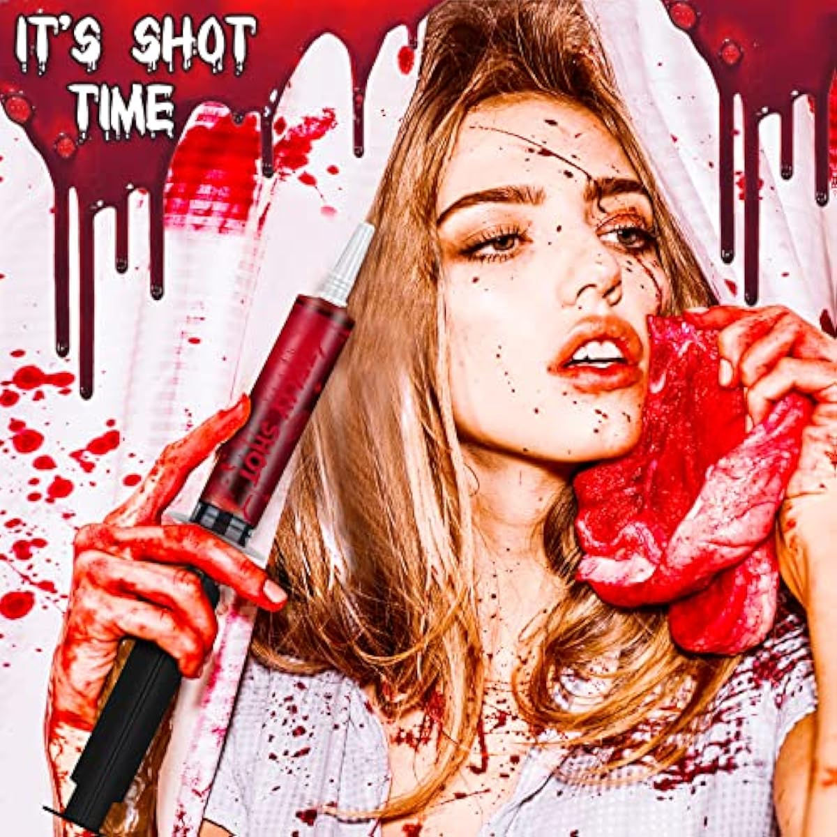 Dekoracja Halloween strzykawki 3sz, 10ml