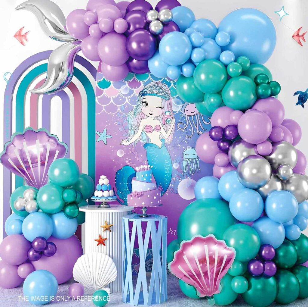 Zestaw Balonów i Dekoracji – Motyw Syrenki