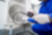 the technician uses a digital camera to check the clogging of the heat exchanger