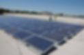 Solar Panels on rooftop of commercial building
