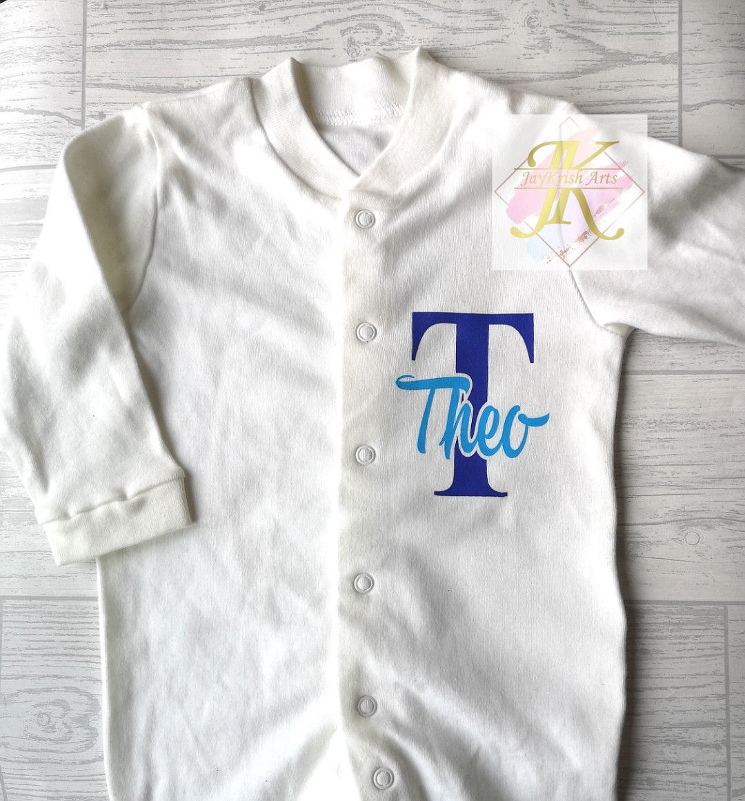 Personalised Name baby Sleepsuit