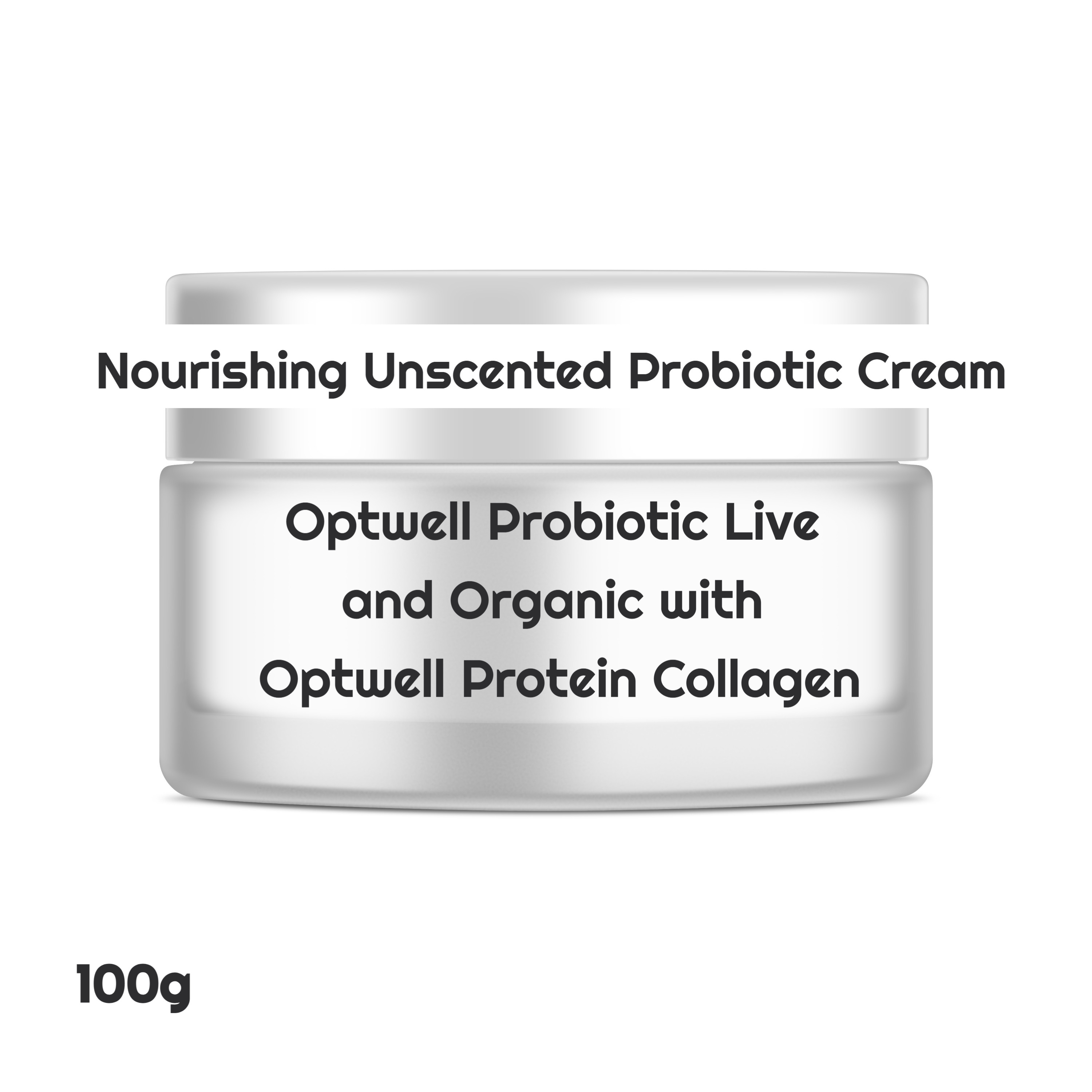 Optwell Nourishing Unscented Cream for Face and Body Kefir Probiotic Organic