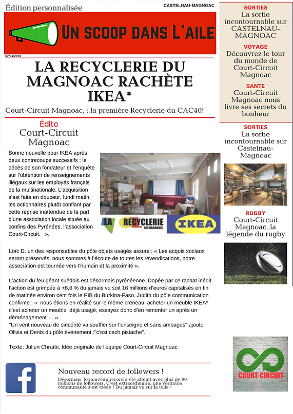 La Recylerie du Magoac rachète Ikea (lol)