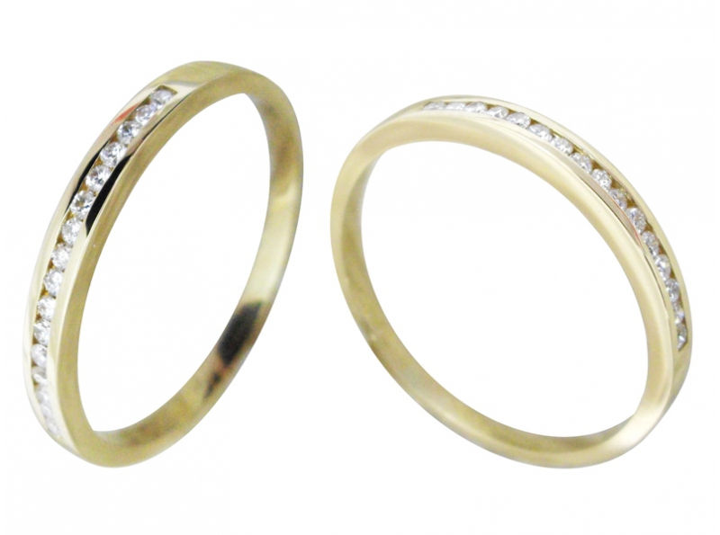 Miniatura: Sortija carril diamante 0,16 cts