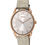 Miniatura: Reloj analógico Dai XL de acero con correa de piel Kaos beige