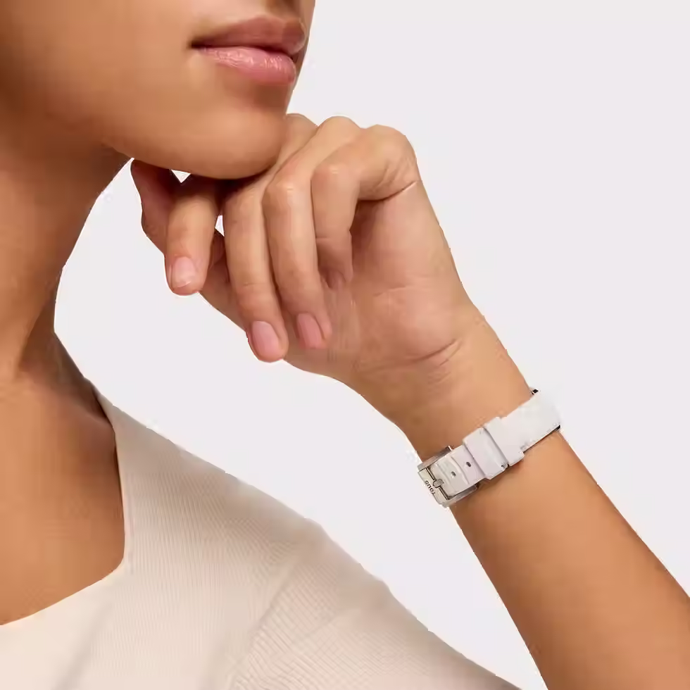 Miniatura: Reloj analógico con correa de caucho en color blanco TOUS Now KDT