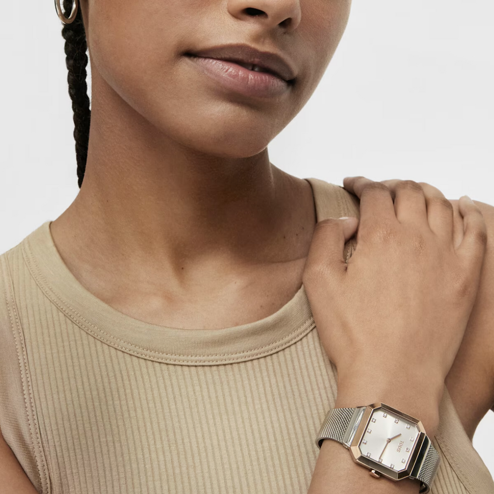 Miniatura: Reloj analógico con acero IPRG rosa y brazalete de acero Karat Squared