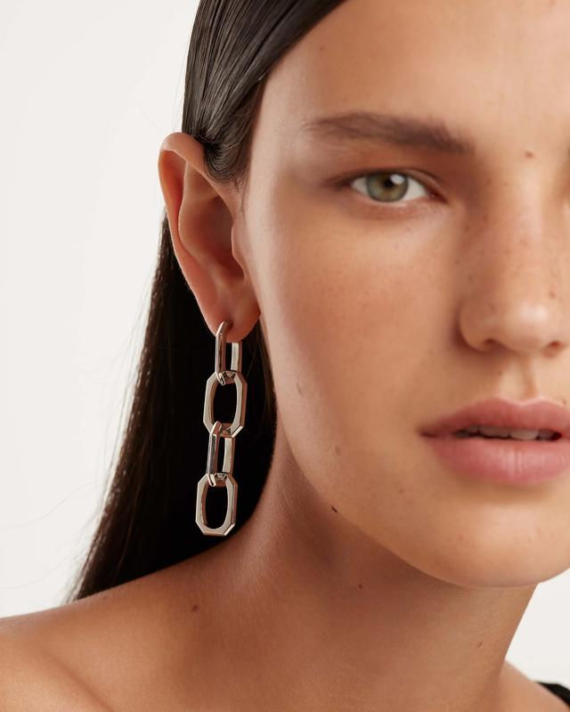 Miniaturbild: PENDIENTES DE PLATA SIGNATURE CHAIN