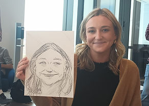 Boston school reunion featuring live caricature entertainment