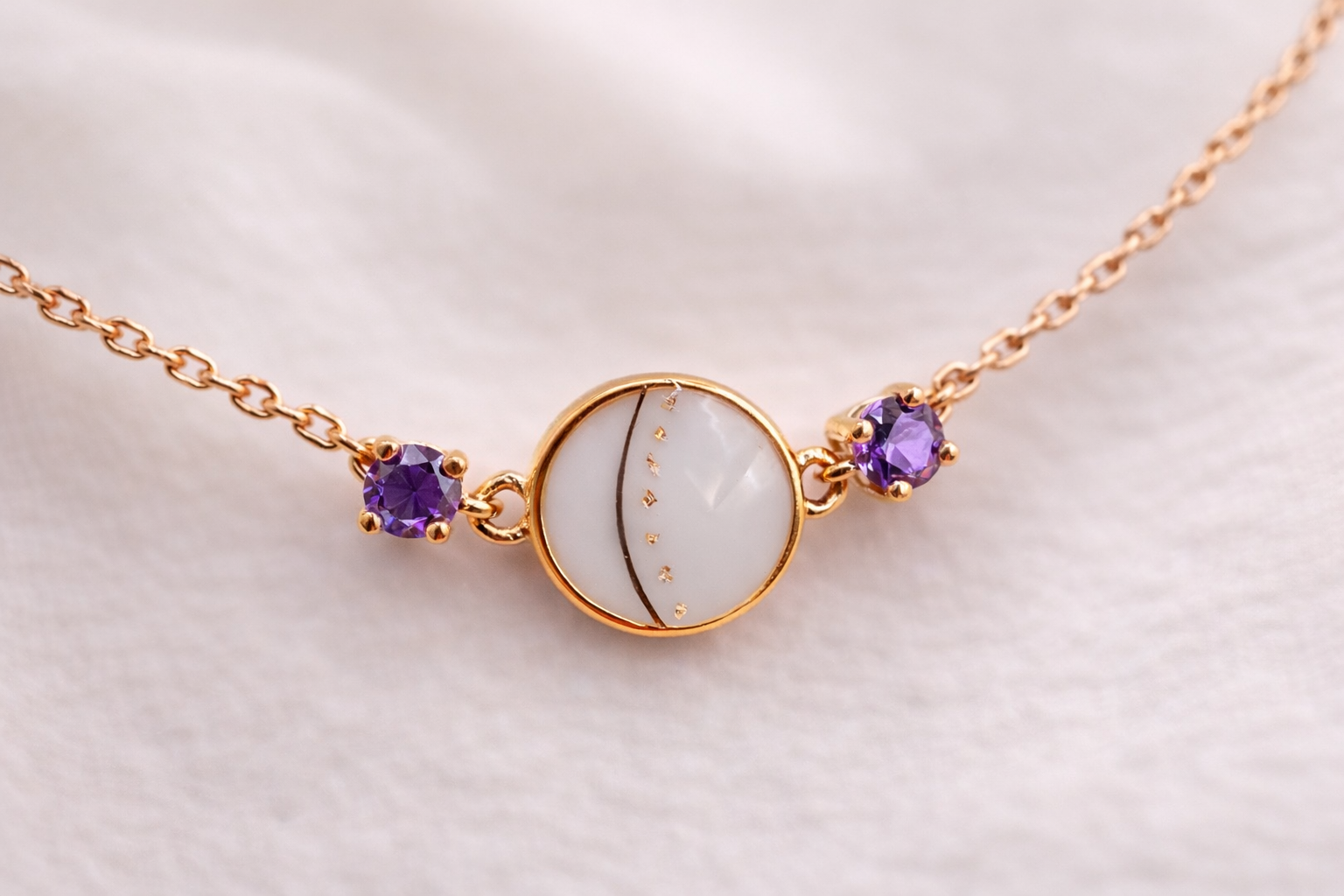 Bracelet rond avec pierre de naissance