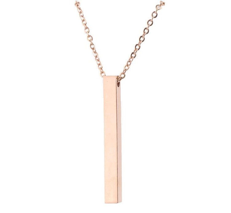 Rectangular Charm In Rose Gold