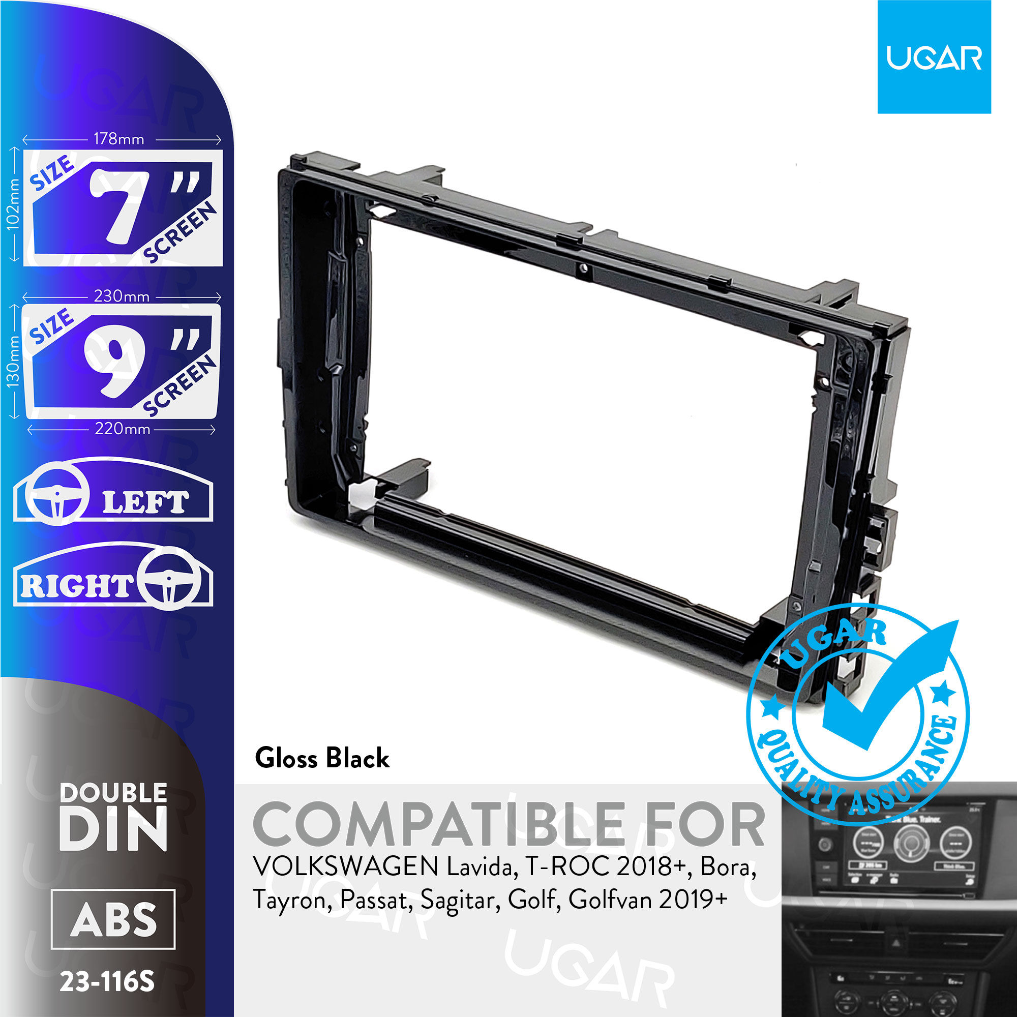 7"/9" Compatible for VOLKSWAGEN Lavida, T-ROC 2018+, Bora, Tayron, Passat, Sagit