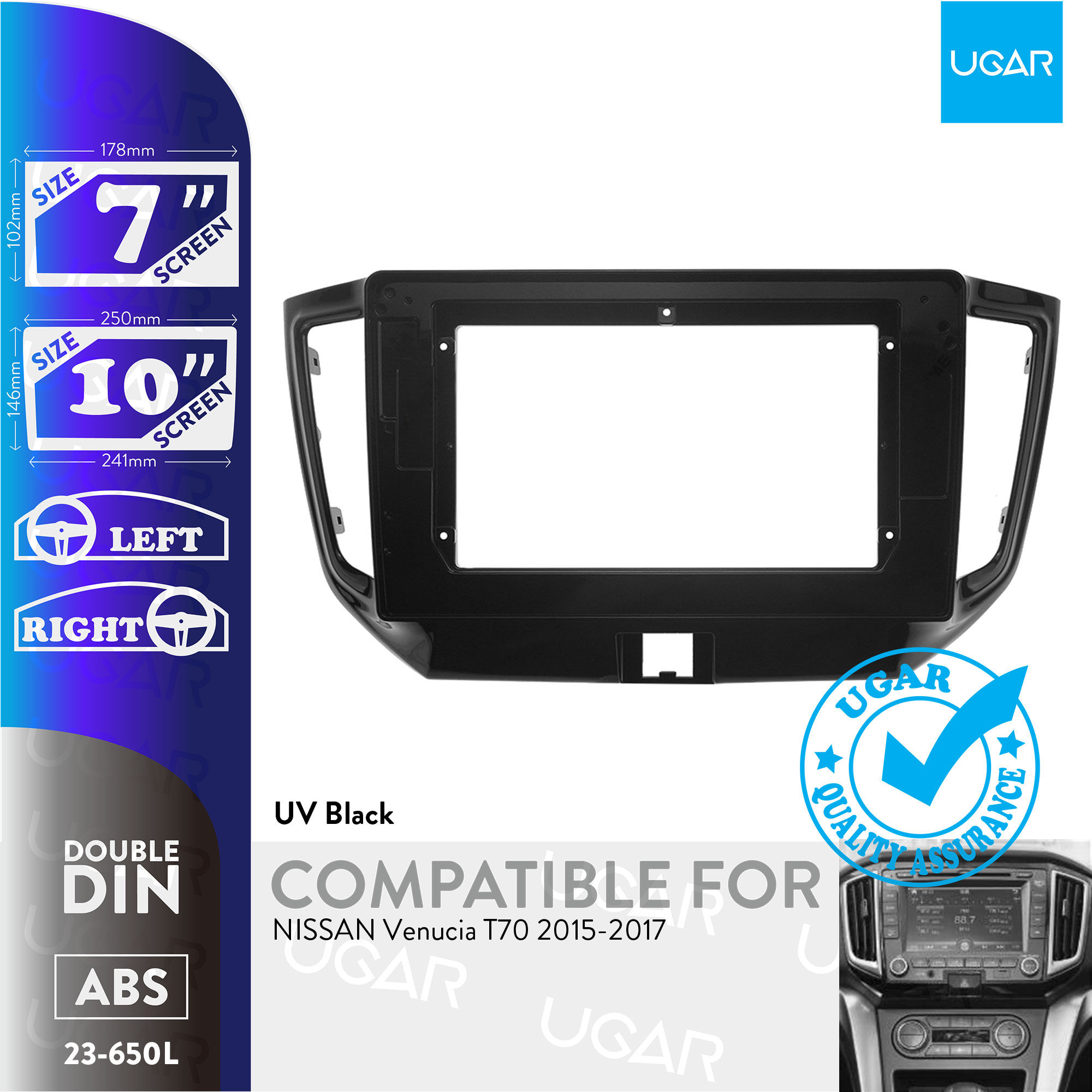 7"/10" Compatible for NISSAN Venucia T70 2015-2017