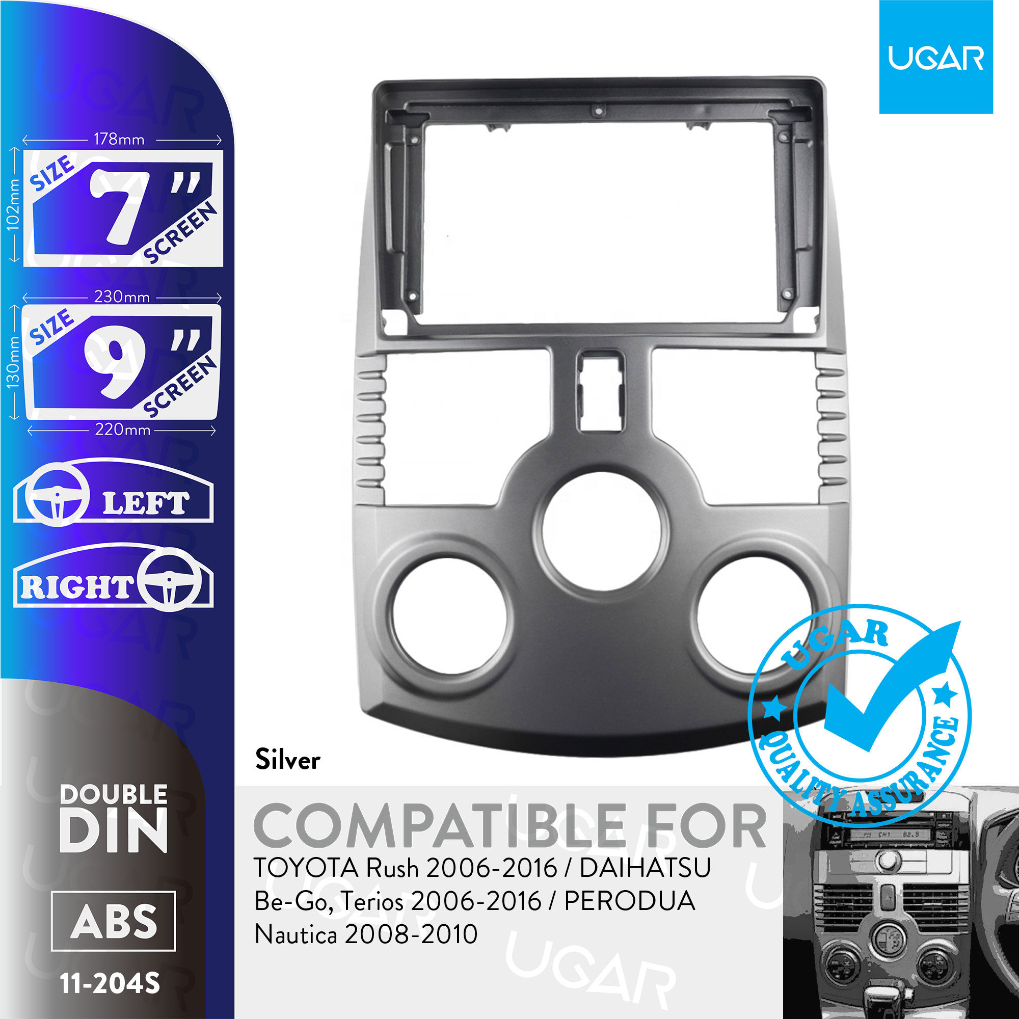 7"/9" Compatible for TOYOTA Rush 2006-2016 / DAIHATSU Be-Go, Terios 2006-2016 /