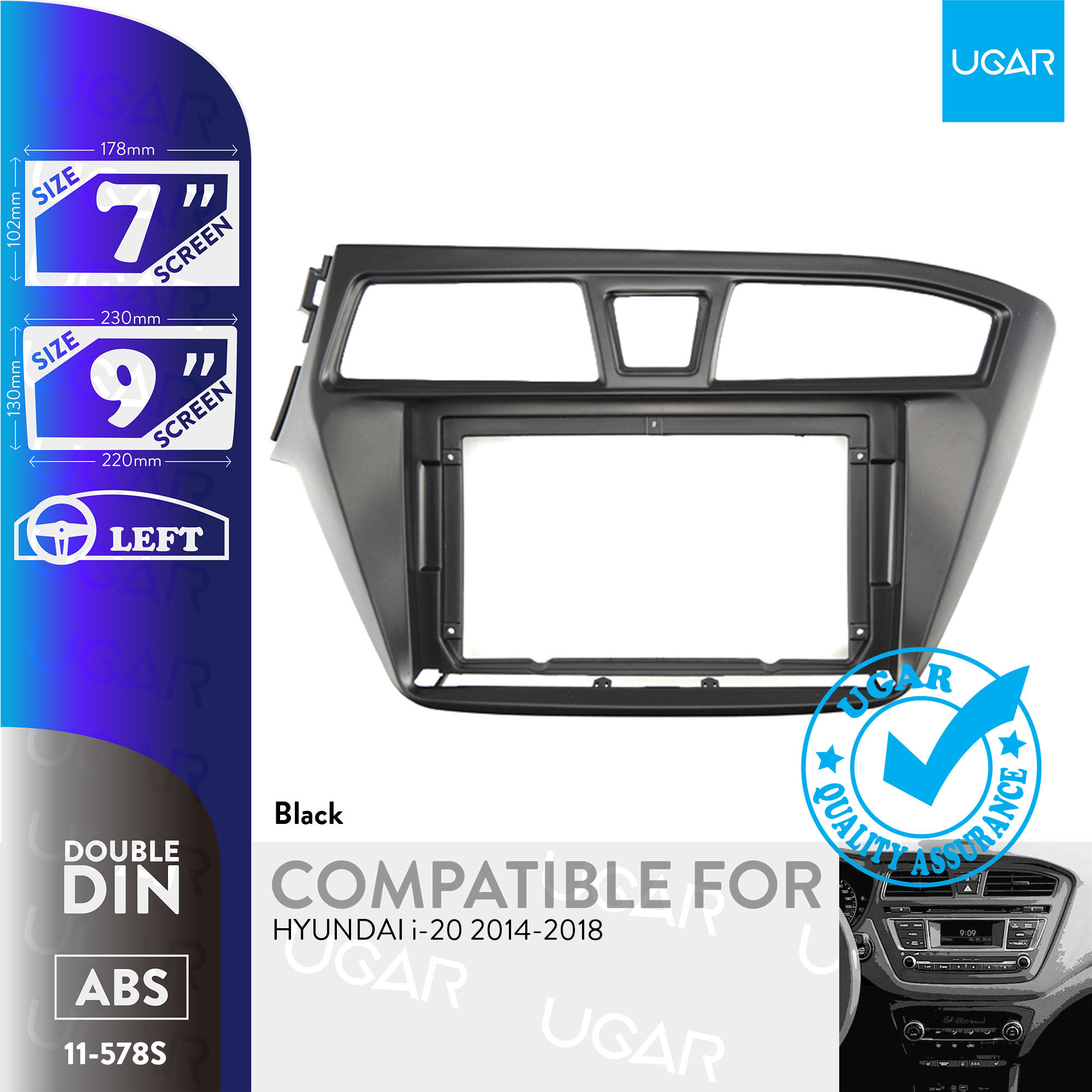 7"/9" Compatible for HYUNDAI i-20 2014-2018