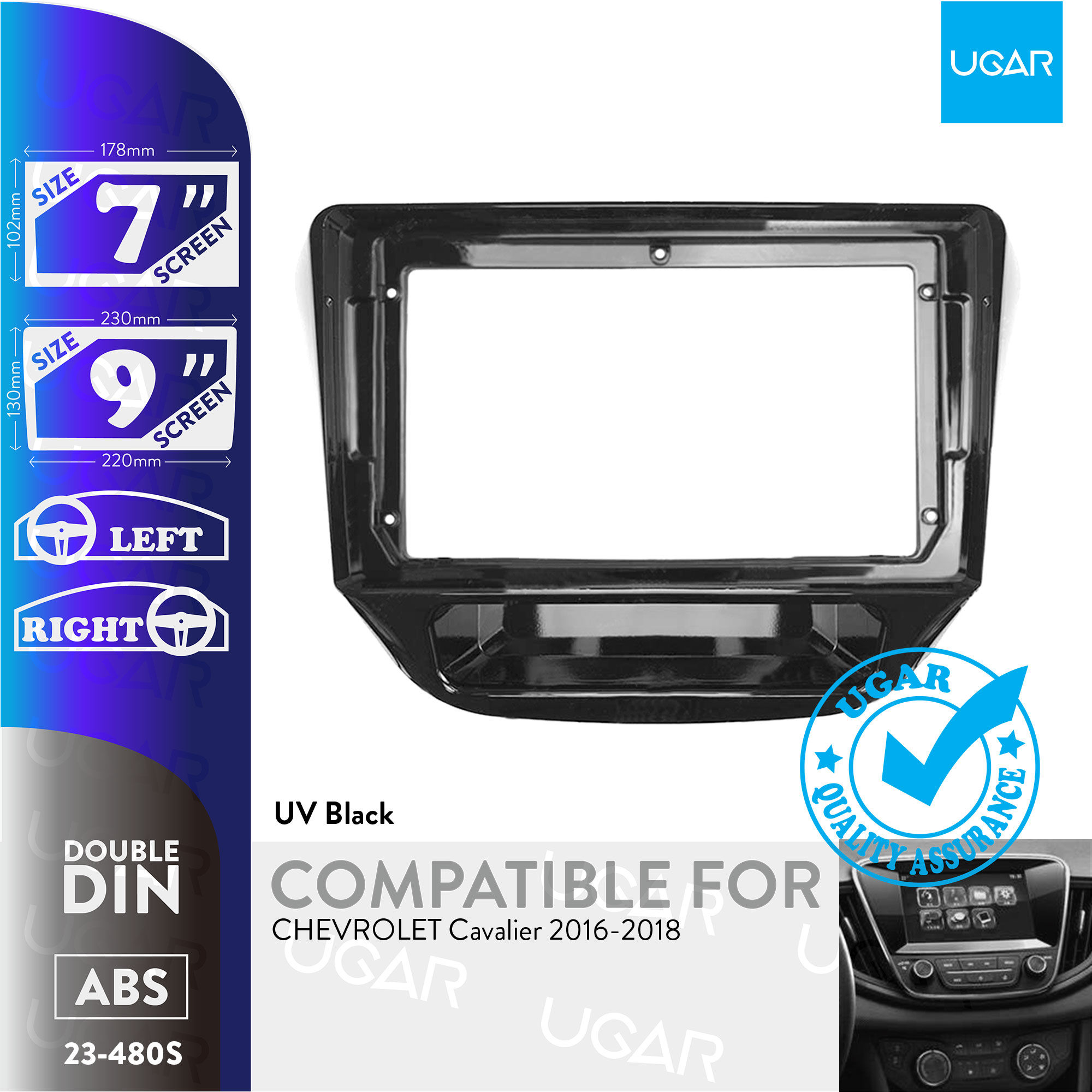7"/9" Compatible for CHEVROLET Cavalier 2016-2018