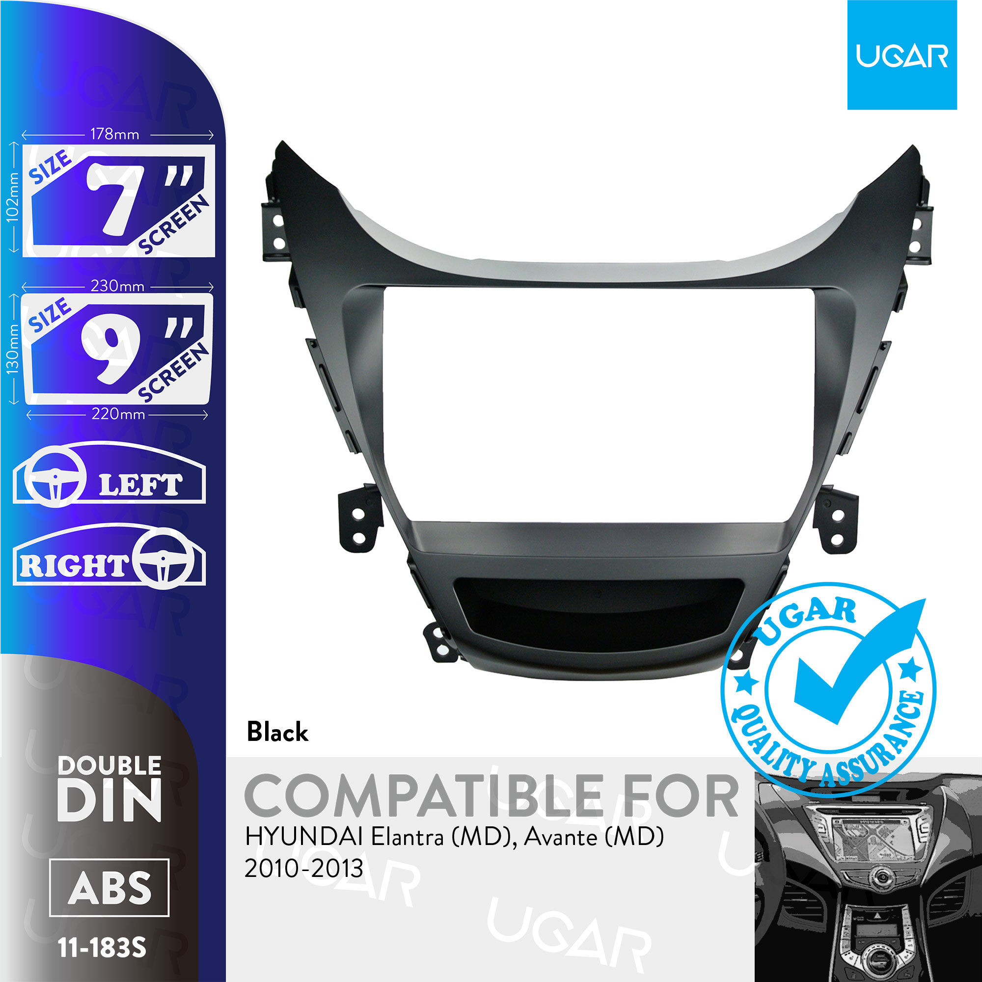 7"/9" Compatible for HYUNDAI Elantra (MD), Avante (MD) 2010-2013