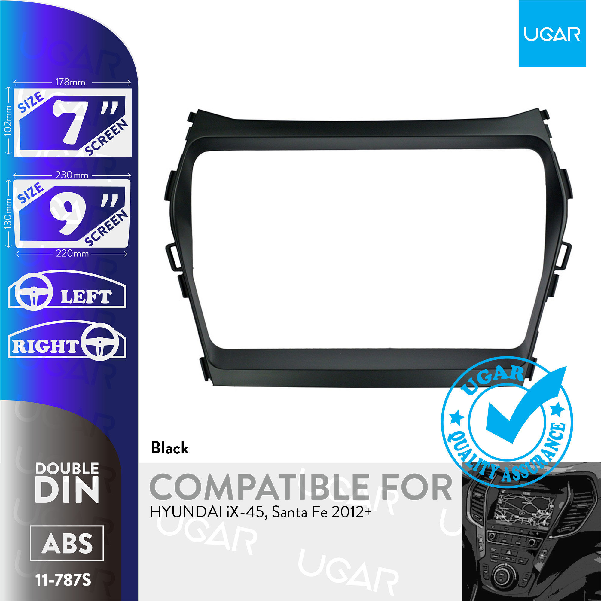 7"/9" Compatible for HYUNDAI iX-45, Santa Fe 2012+