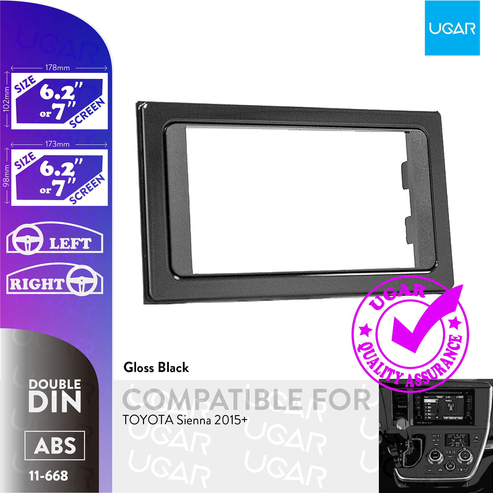 11-668 for TOYOTA Sienna 2015+ Dash Kit