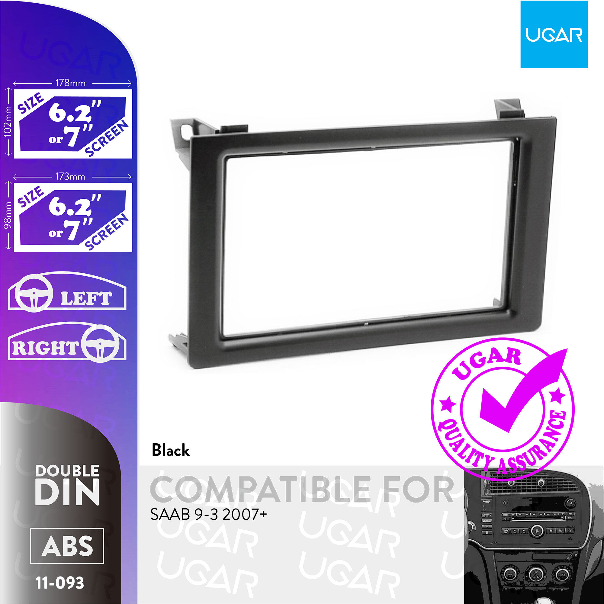 11-093 for SAAB 9-3 2007-2011 Dash Kit