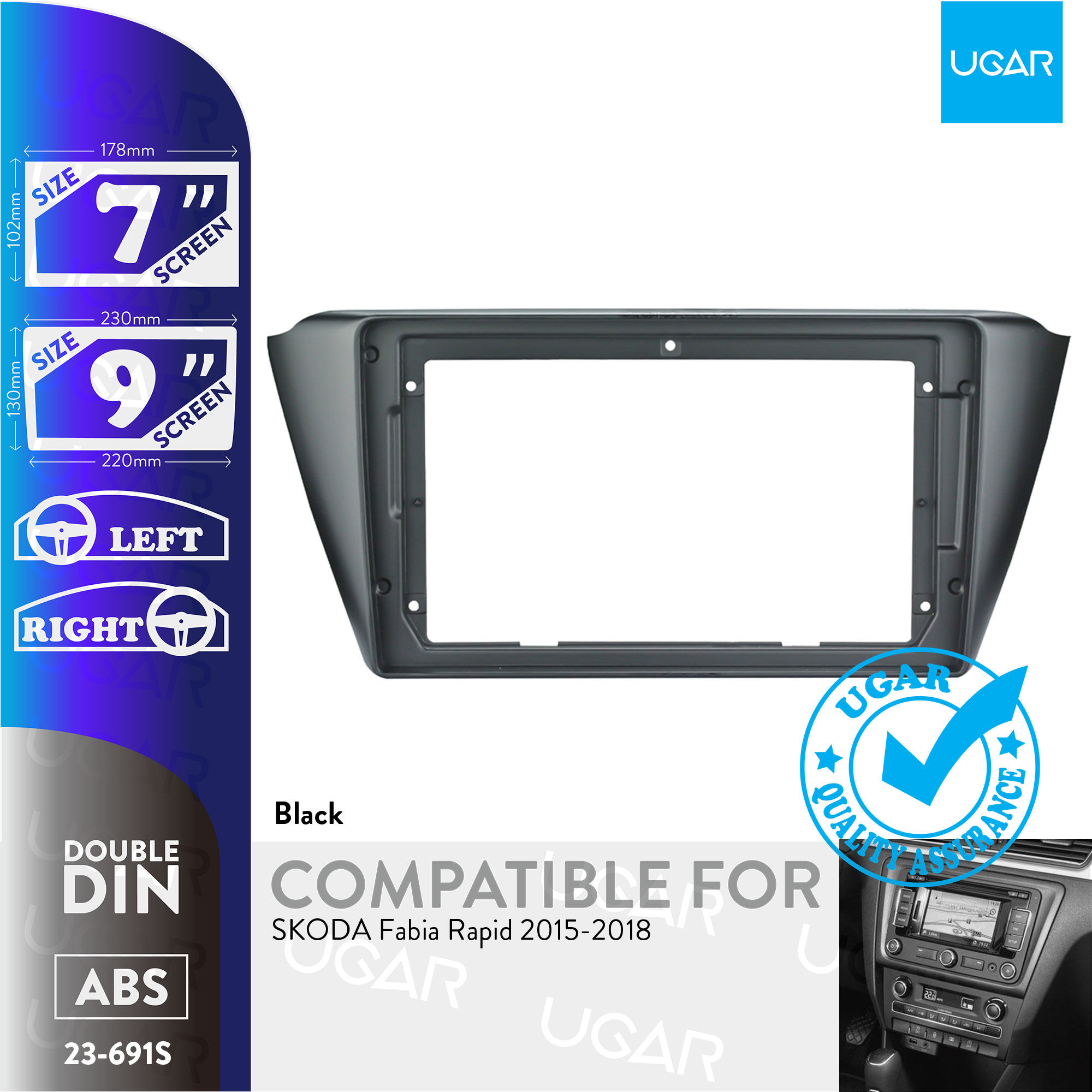 7"/9" Compatible for SKODA Fabia Rapid 2015-2018