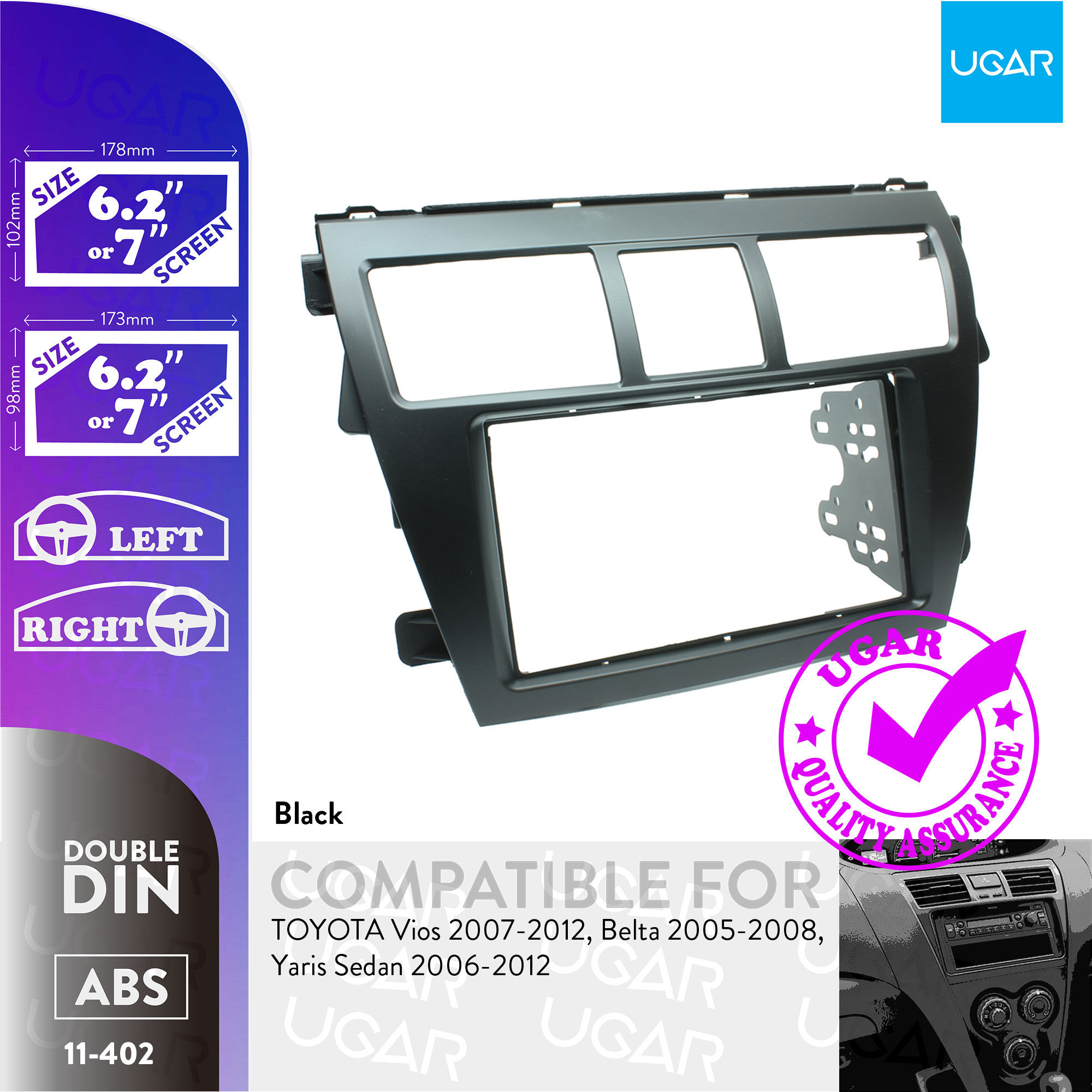 11-402 Compatible with TOYOTA Vios 2007-2012, Belta 2005-2008, Yaris Sed