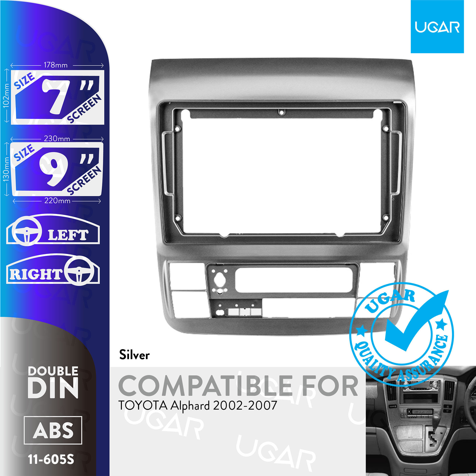 7"/9" Compatible for TOYOTA Alphard 2002-2007