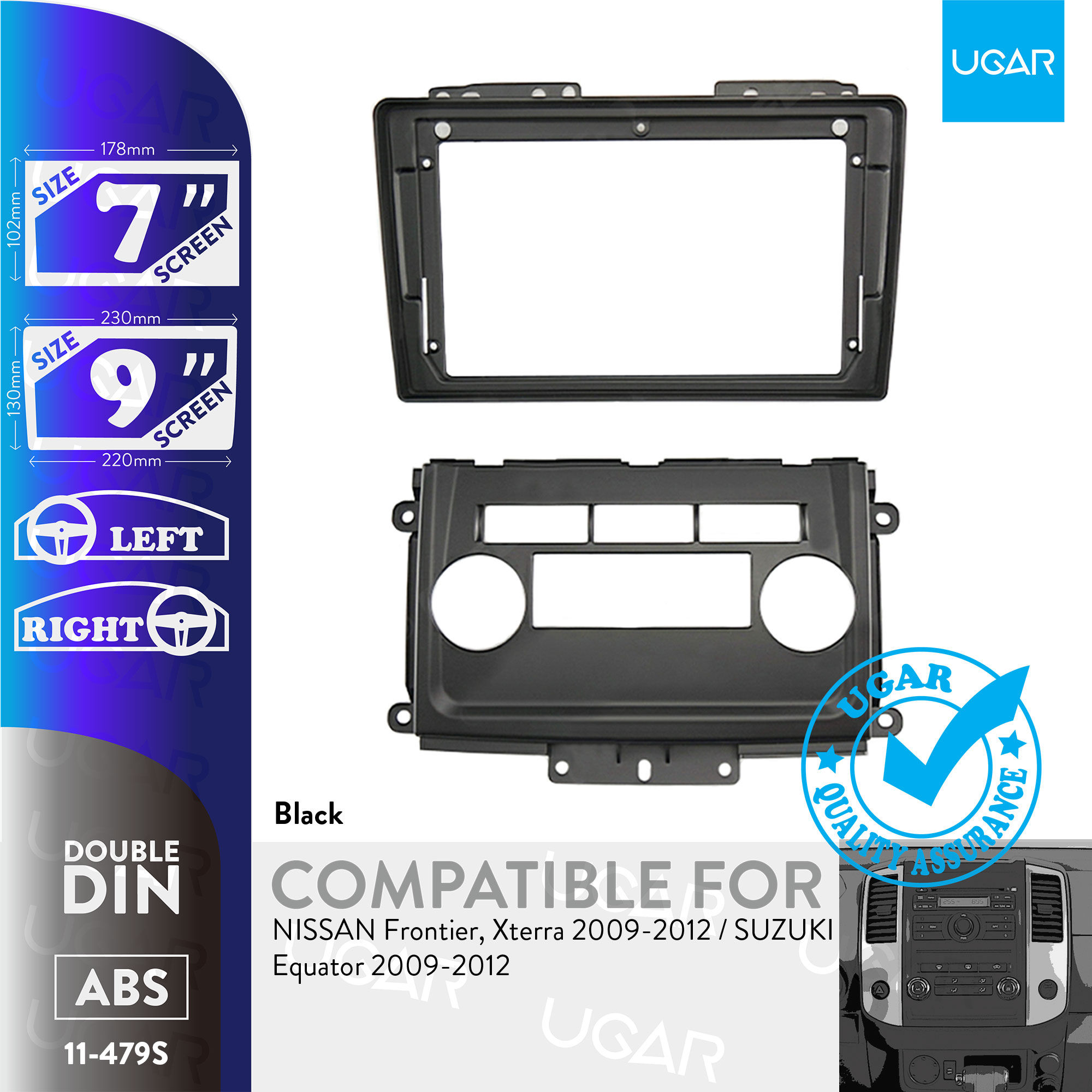 7"/9" Compatible for NISSAN Frontier, Xterra 2009-2012 / SUZUKI Equator 2009-201