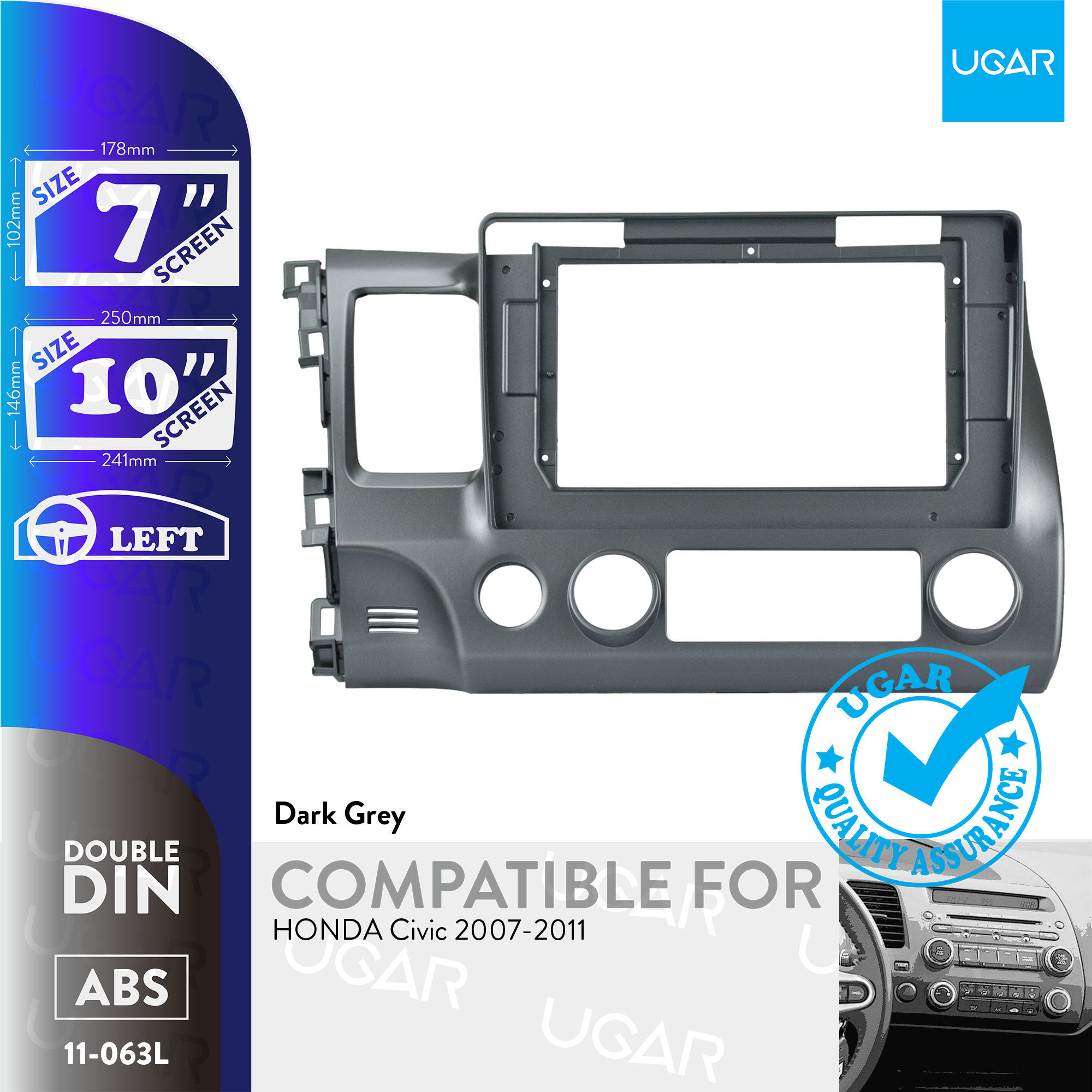 7"/10" Compatible for HONDA Civic 2007-2011