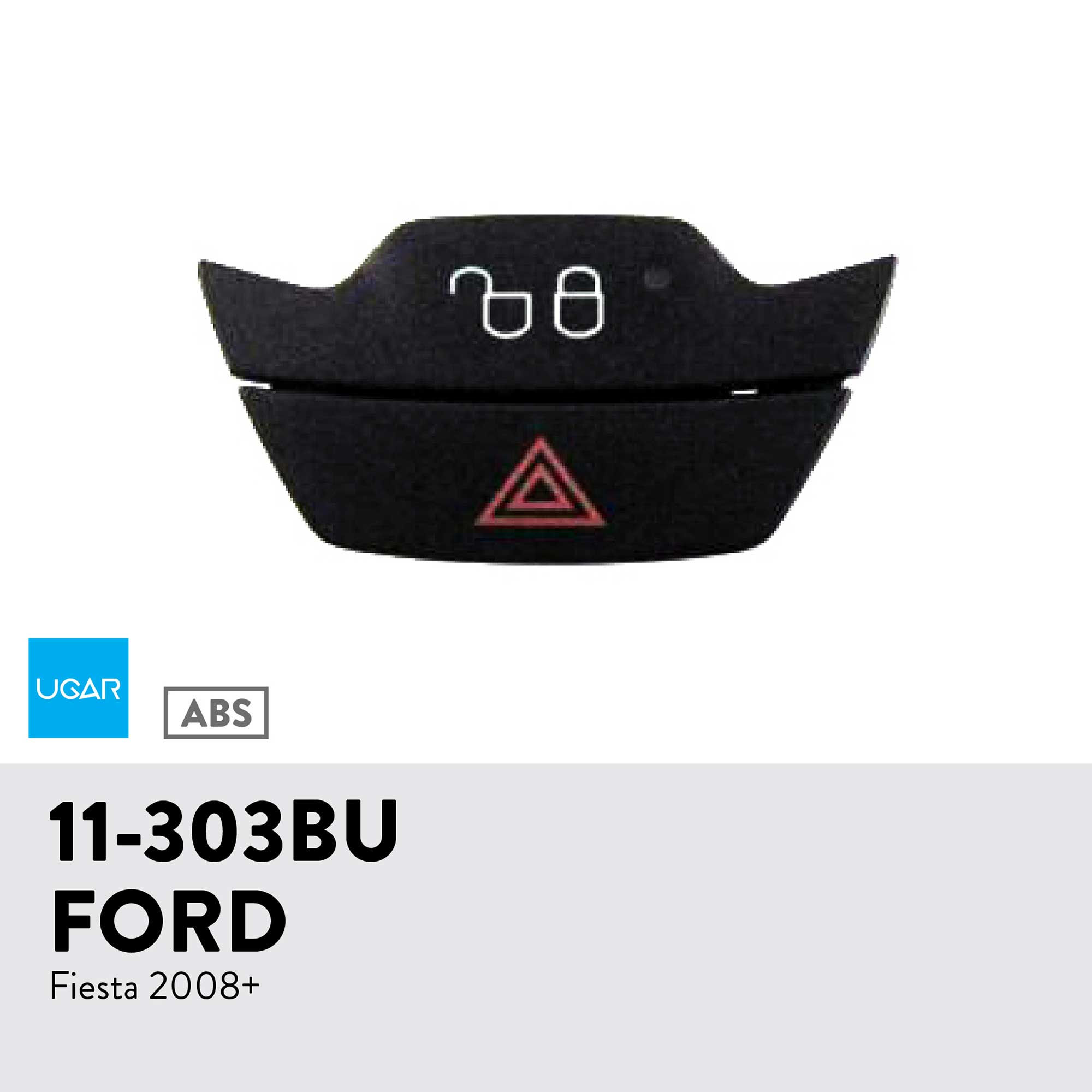 UGAR 11-303BU Hazard and Lock Buttons Compatible for Ford