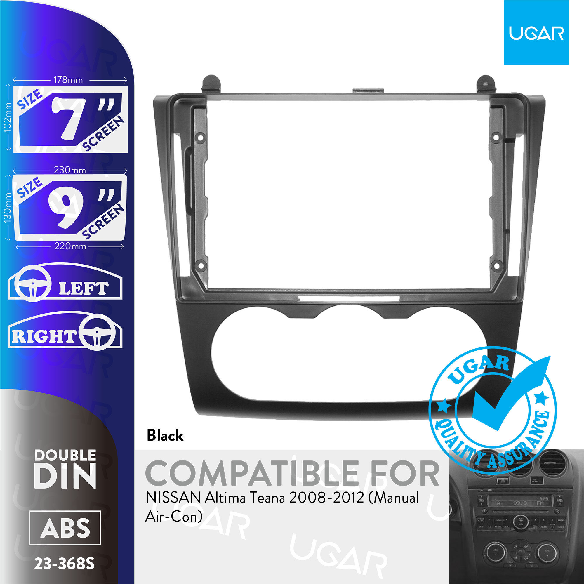 7"/9" Compatible for NISSAN Altima Teana 2008-2012 (Manual Air-Con)