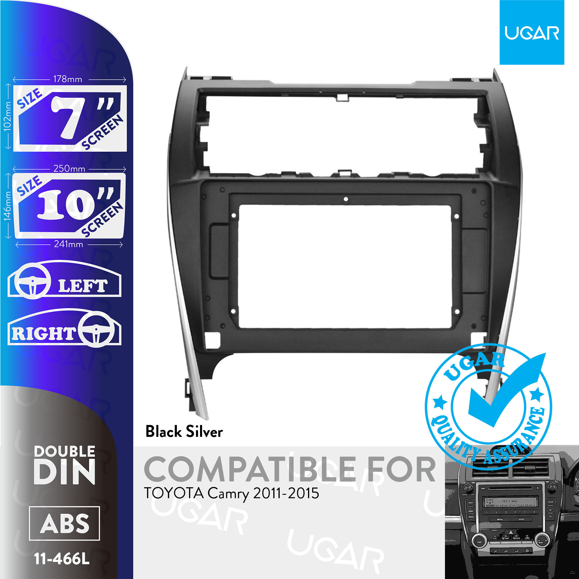 7"/10" Compatible for TOYOTA Camry 2011-2015