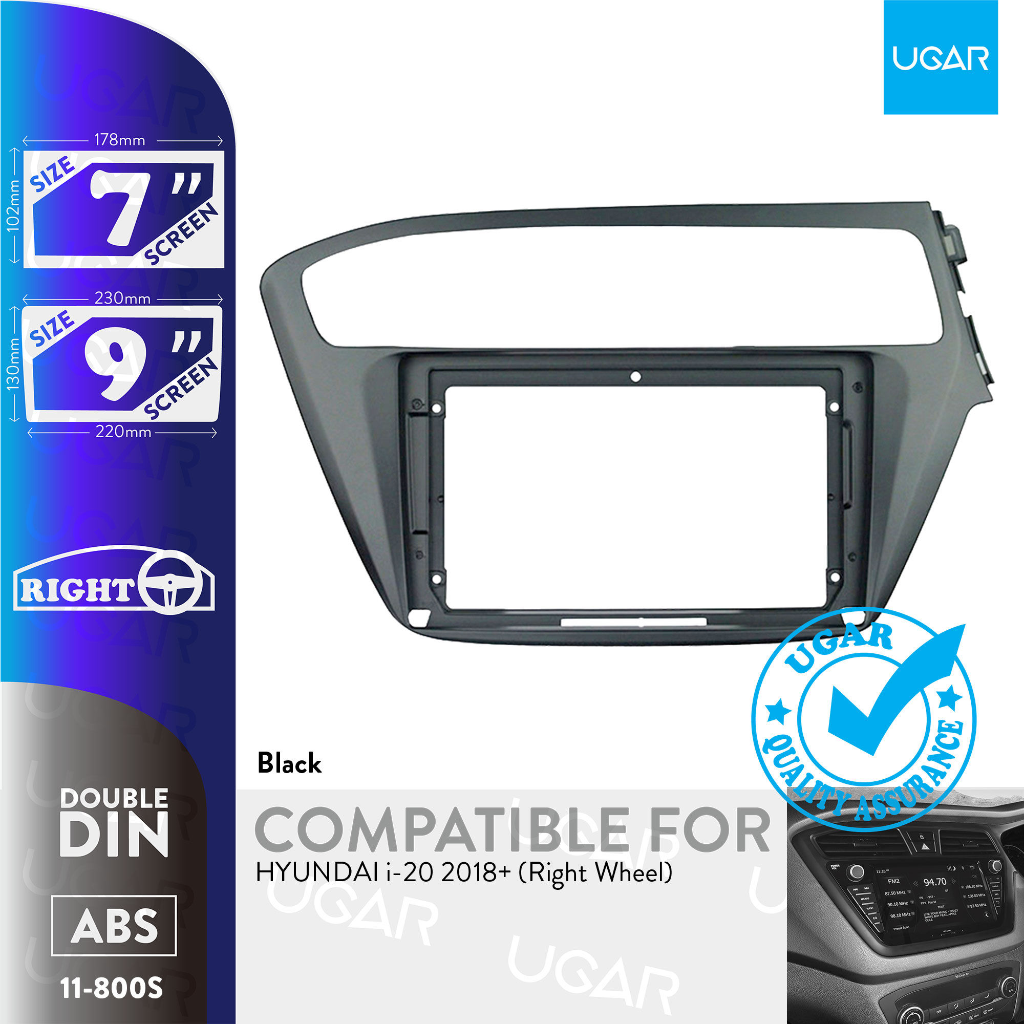 7"/9" Compatible for HYUNDAI i-20 2018+ (Right Wheel)