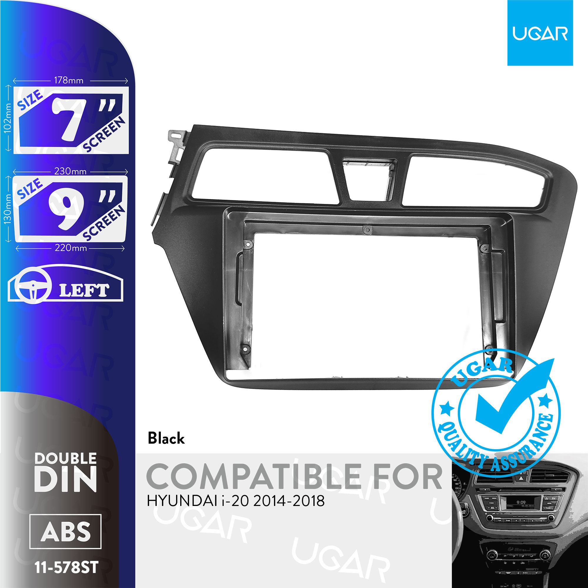 7"/9" Compatible for HYUNDAI i-20 2014-2018
